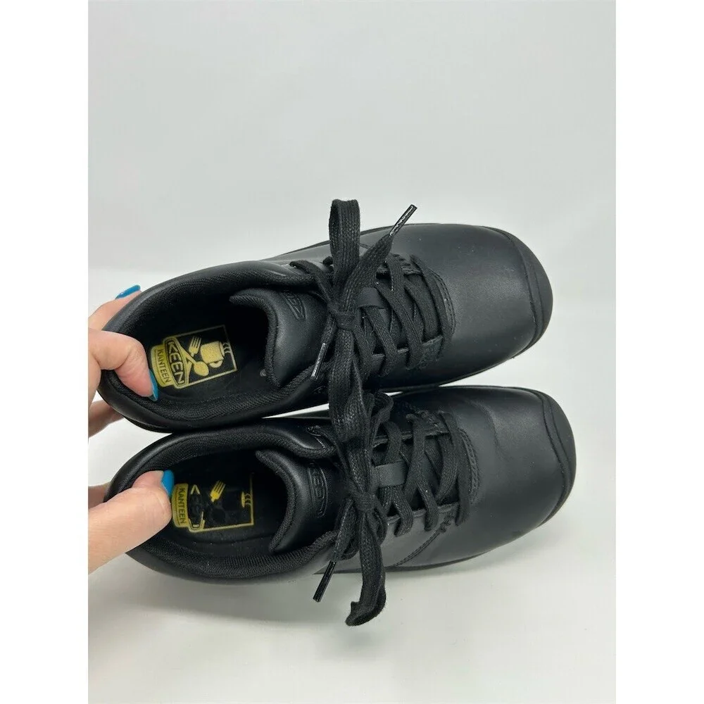 KEEN Utility PTC Oxford Womens Work Shoes Black Slip Resistant Lace Up Size 6.5